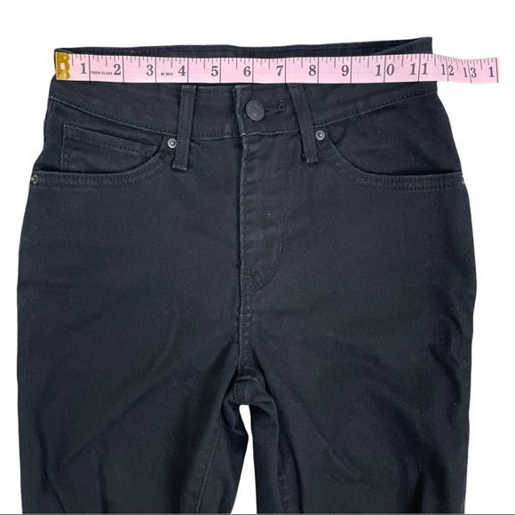 Levi’s 721 High Rise Skinny Distressed Black Jeans - Size 24 - Picture 5 of 10